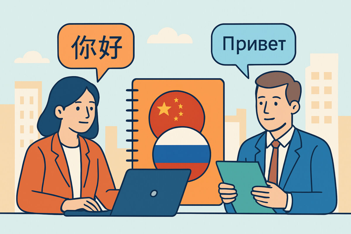 Kiinan ja venäjän käännösparit yritysasiakkaille
